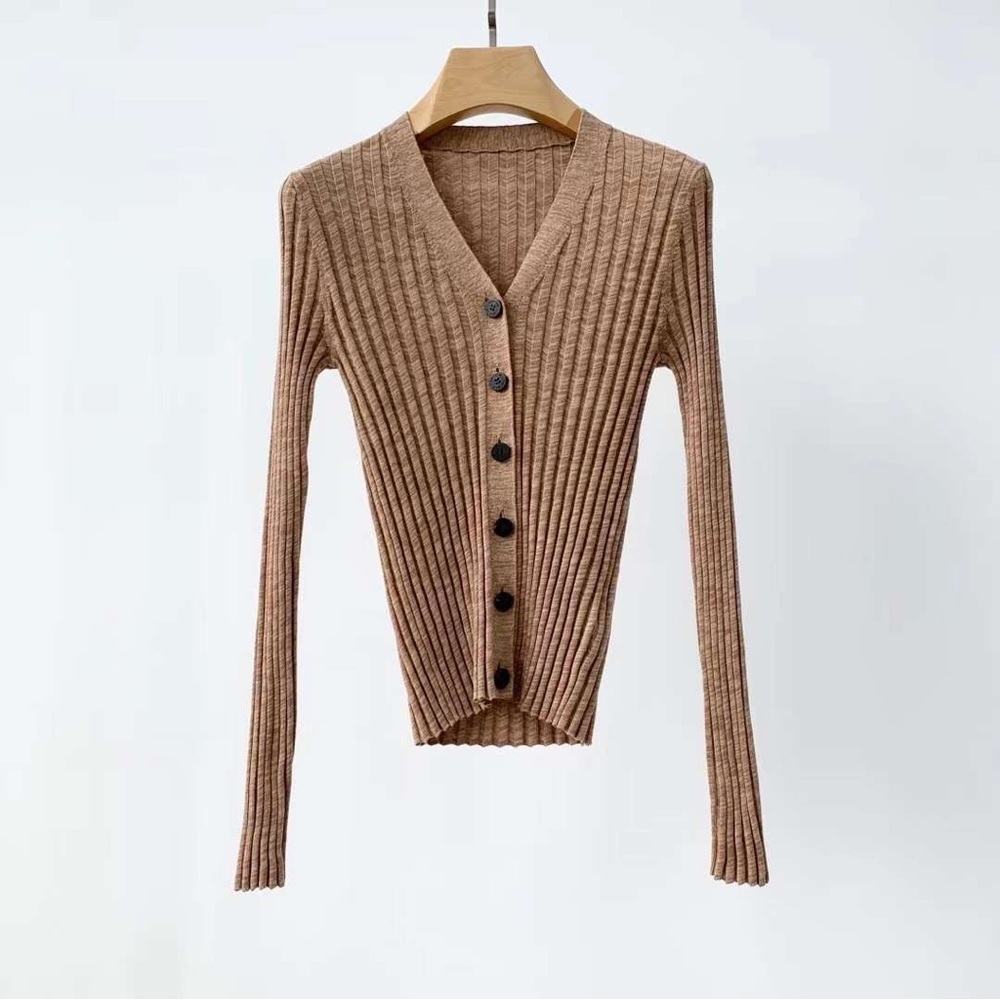 🍁ICICLE Cotton open knit light button up cardigan - Picture 7 of 15